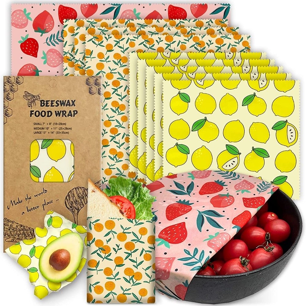 Beeswax Food Cover - 9 قطع من أغطية الطعام المصنوعة